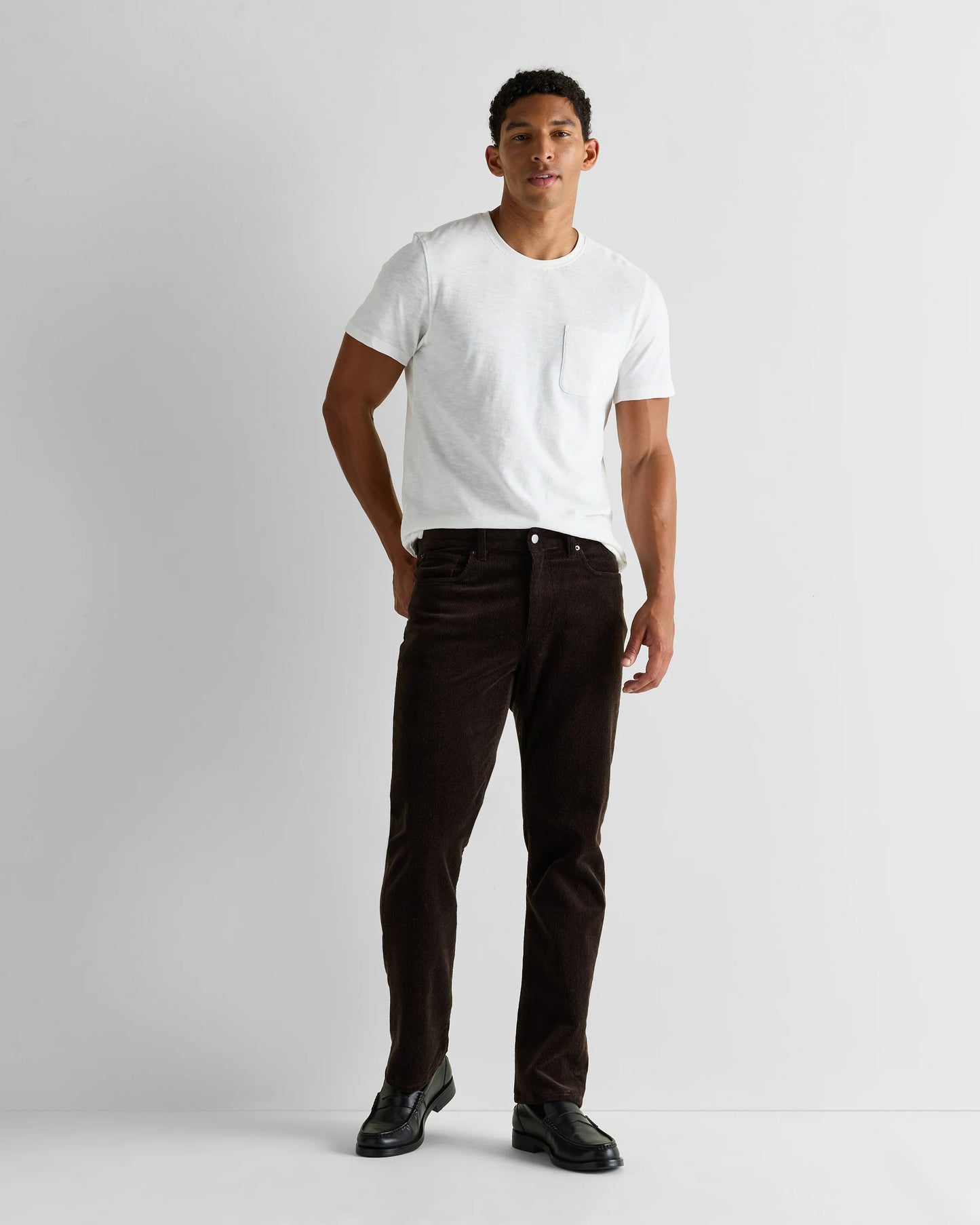 Organic Stretch Corduroy 5-Pocket Pants - 30X30 / Espresso