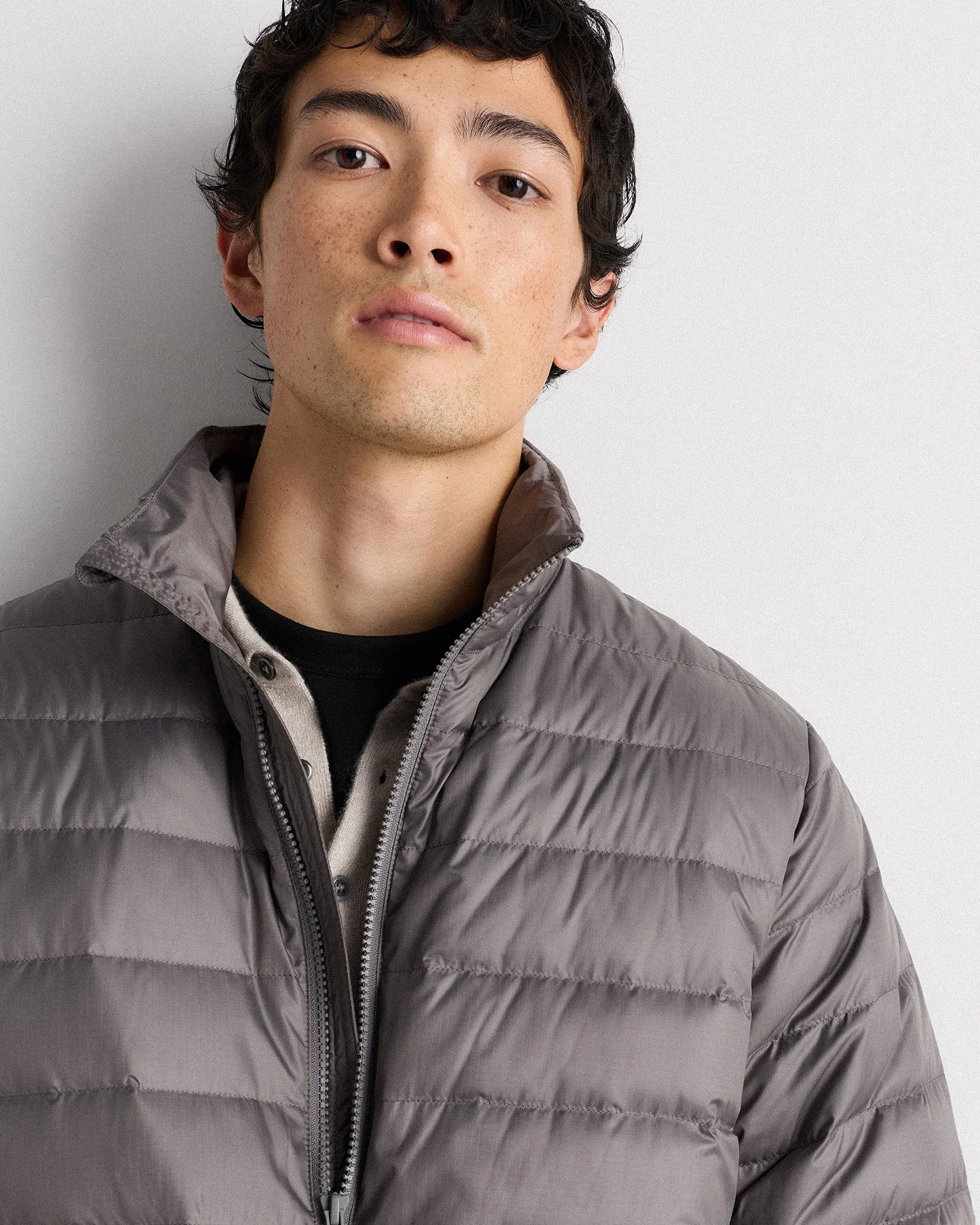 Lightweight Down Packable Puffer Jacket - XS / Overcast Grey
