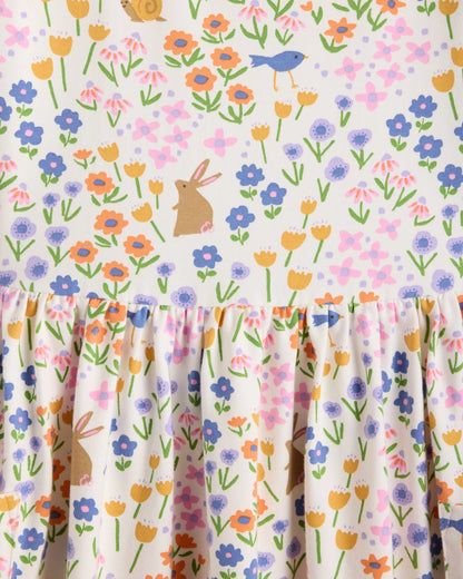 Organic Cotton Fit and Flare Pocket Dress - 2T / Critter Floral