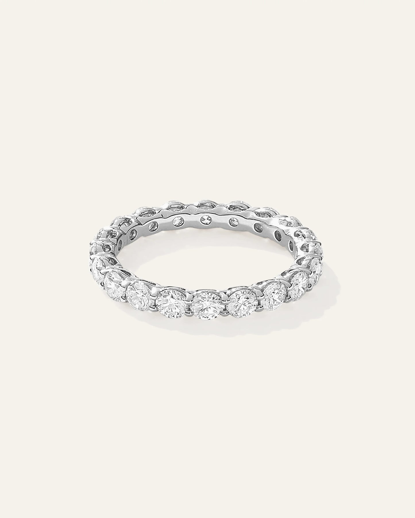 Lab Grown Diamond Round Eternity Band - 4 / Yellow Gold