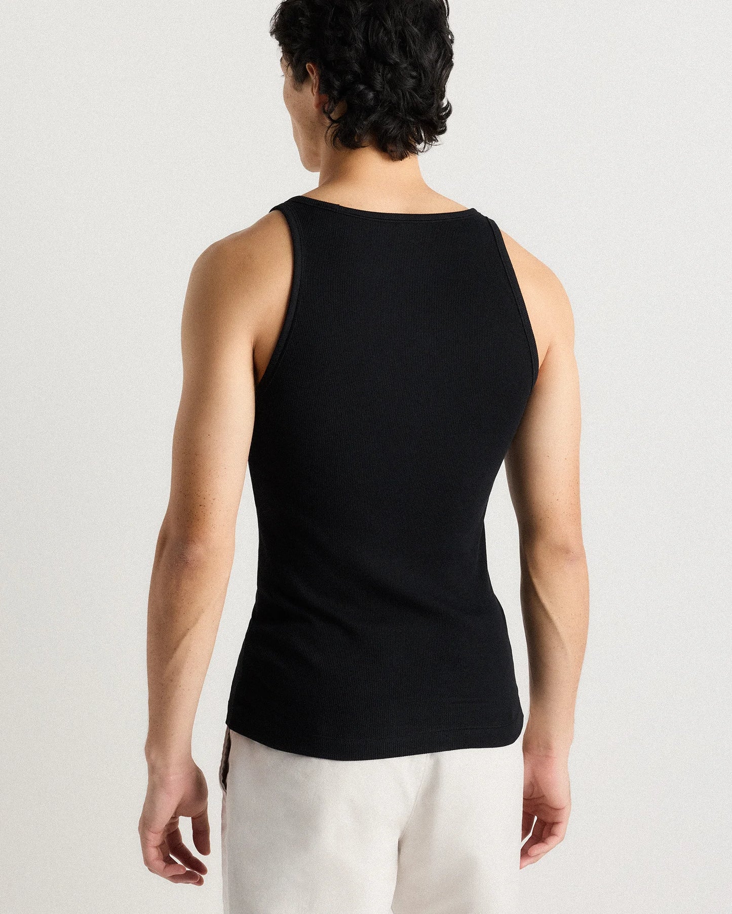Organic Cotton Ribbed Tank Top (3-Pack) - S / True Black