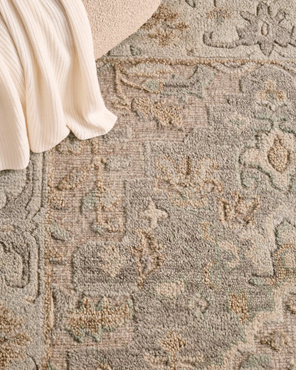 Callahan Hand-Knotted Wool Rug - 5' x 8' / Natural