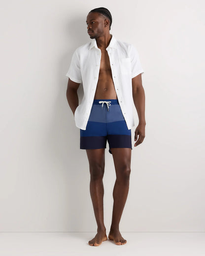Italian Swim Trunks - 5.5" - XS / Navy Diamond Geo