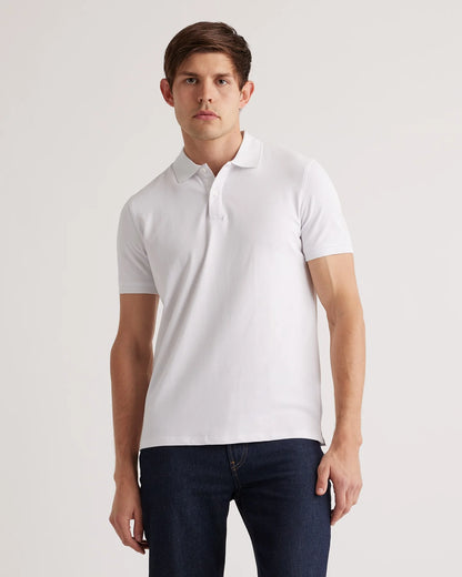Organic Cotton Pique Polo - XS / Heather Grey