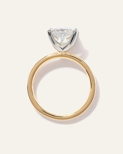 Lab Grown Diamond Princess Comfort Fit Engagement Ring - 2.5ct - 4 / Yellow Gold