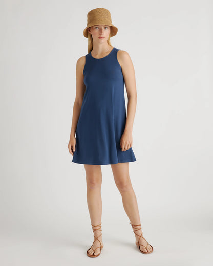 Tencel Jersey Mini Swing Dress - XS / Navy