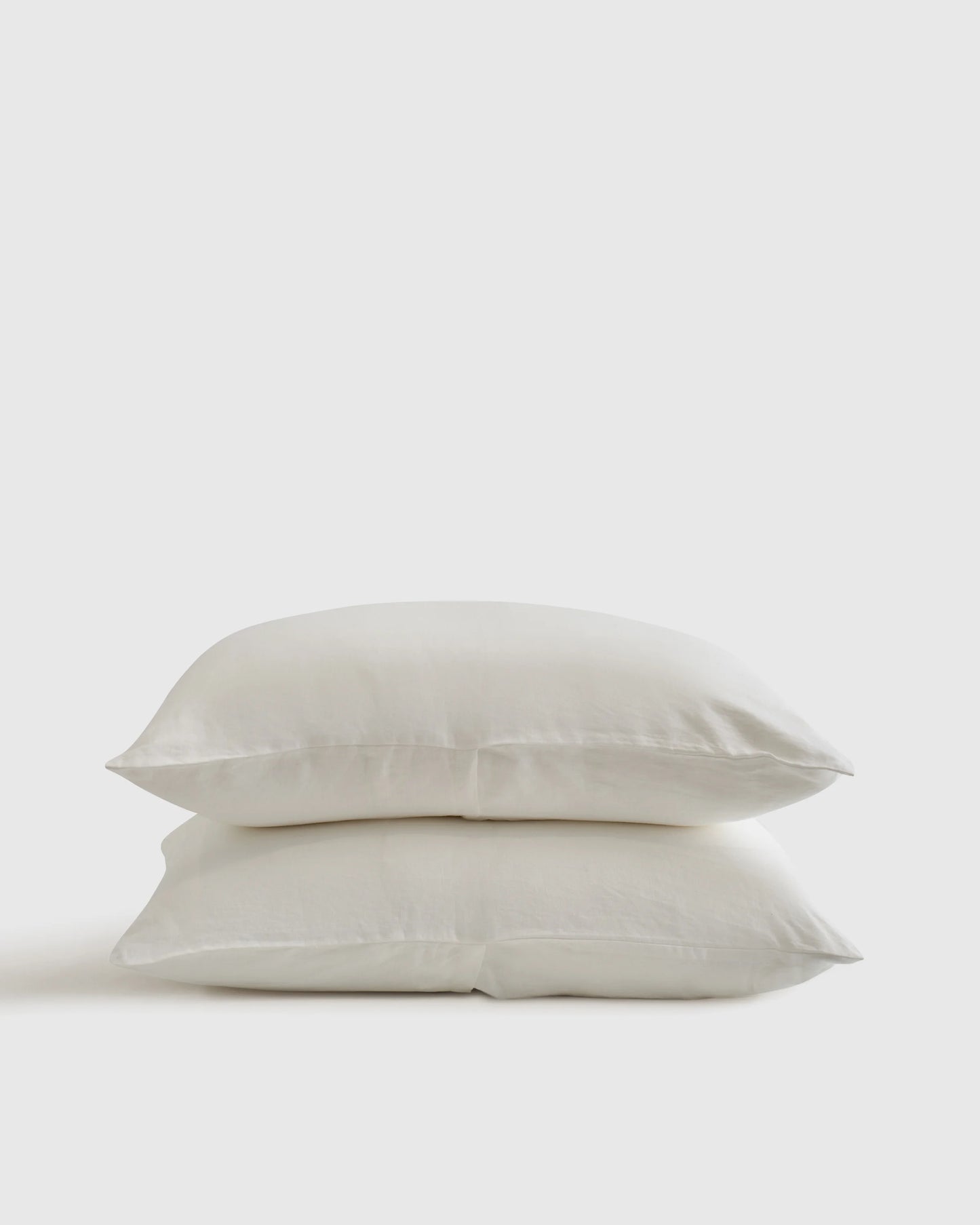 European Linen Sham Set - Standard / White