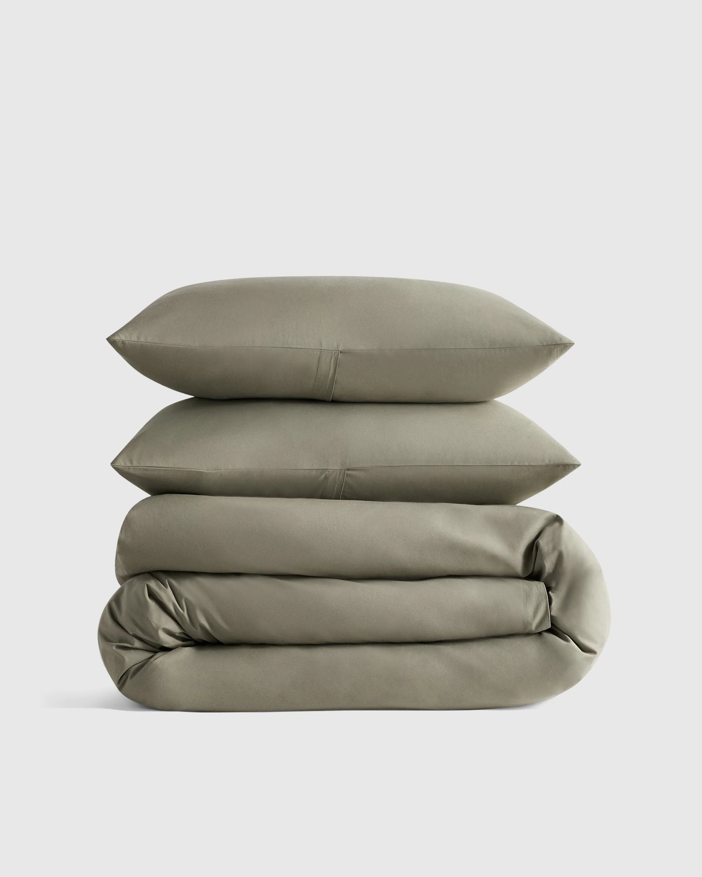 Organic Crisp Percale Duvet Cover Set - Twin / Espresso