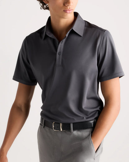 Commuter Stretch Pique Polo - S / Dark Coal