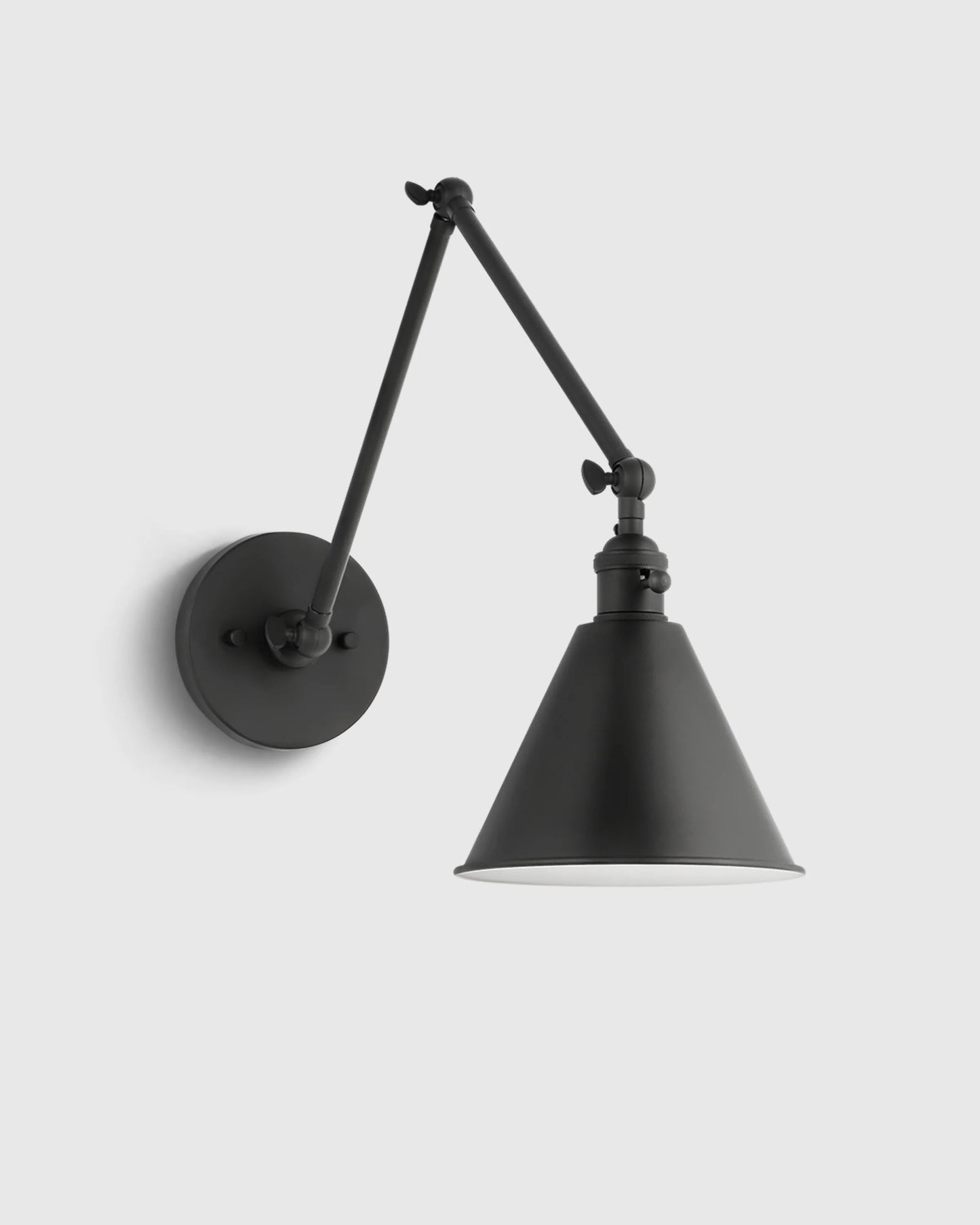 Articulating Double Arm Steel Wall Sconce - One Size / Silver