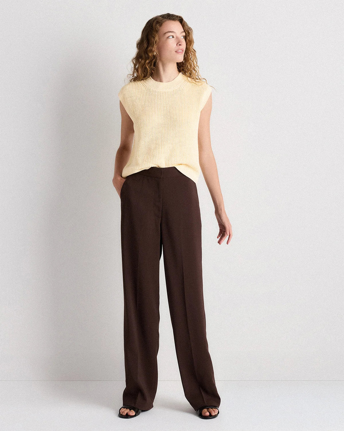 Cotton Linen Sweater Tank - XS / Canyon Burnt Orange