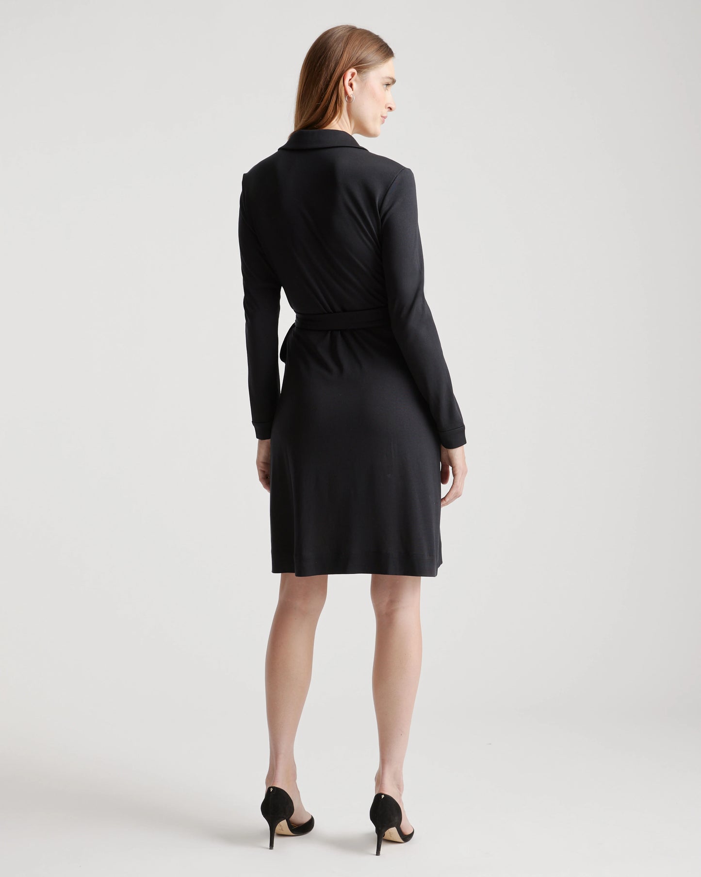 100% Silk Jersey Mini Wrap Dress - XS / Evergreen