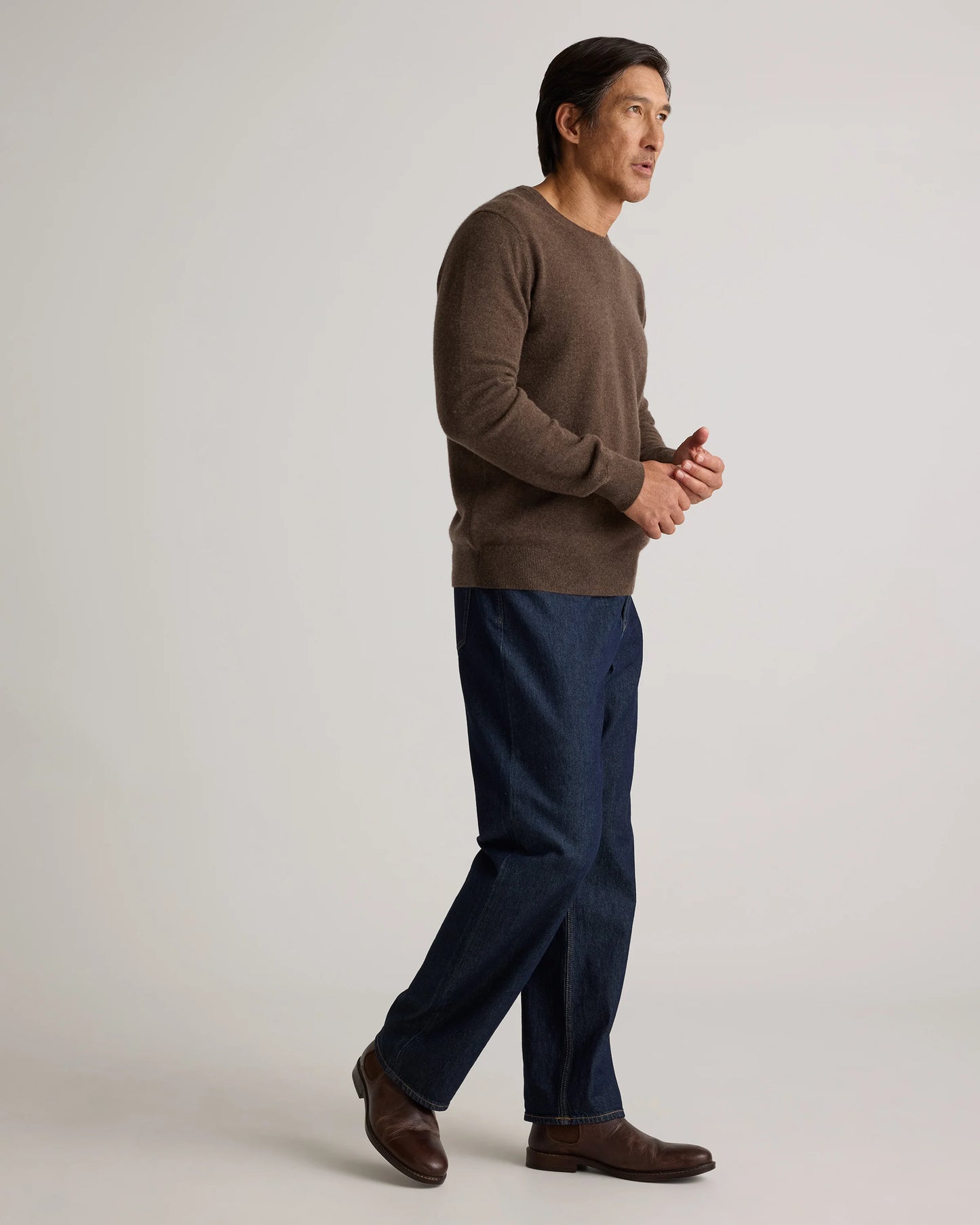 Mongolian Cashmere Crewneck Sweater - XS / Black