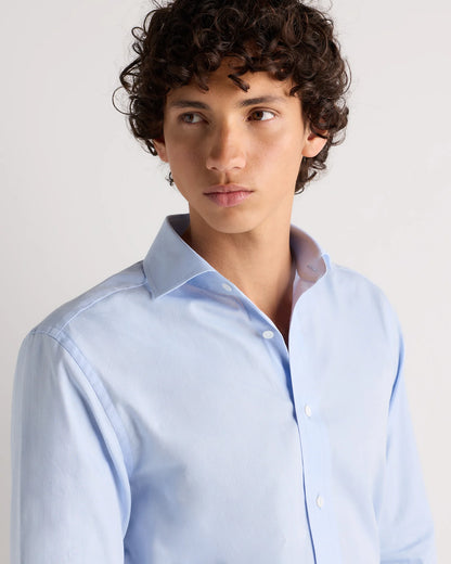 Organic Cotton Cashmere Dress Shirt - XS / Pale Blue