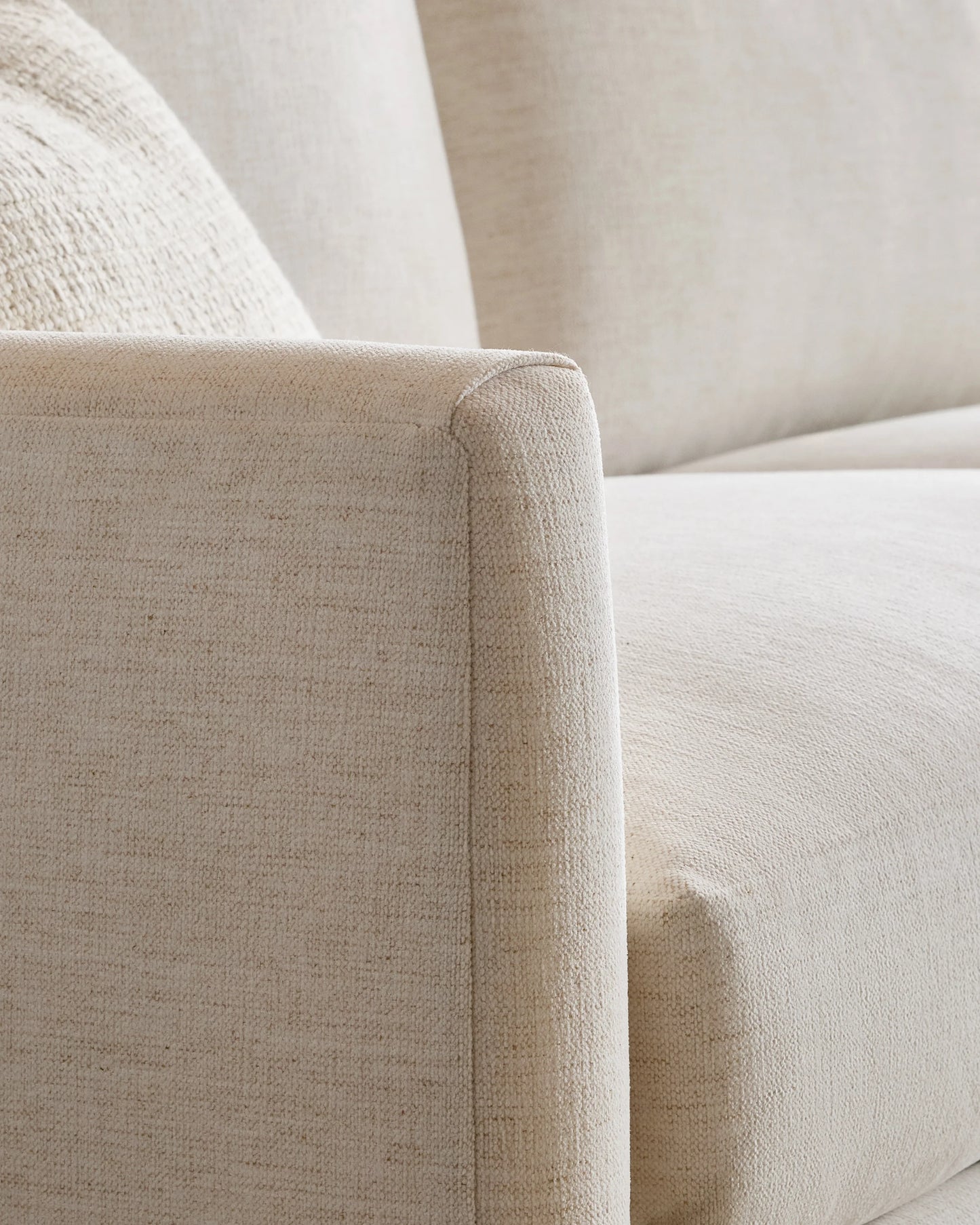 Brennan Sleeper Sofa in Performance Chenille Linen Blend - Queen / Snow