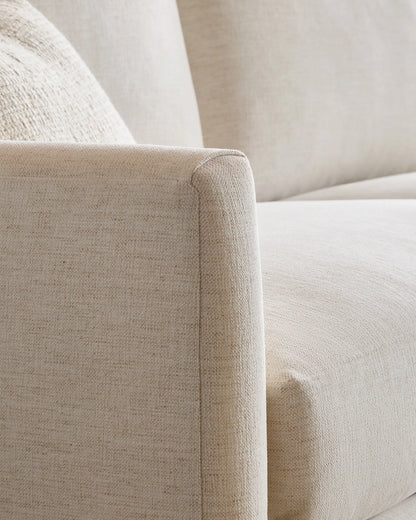 Brennan Sleeper Sofa in Performance Chenille Linen Blend - Queen / Snow