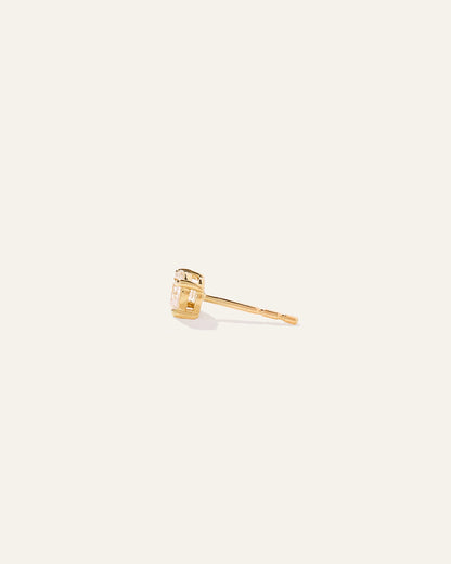 14k Gold Natural Diamond Solitaire Studs - 0.50ctw - One Size / Yellow Gold