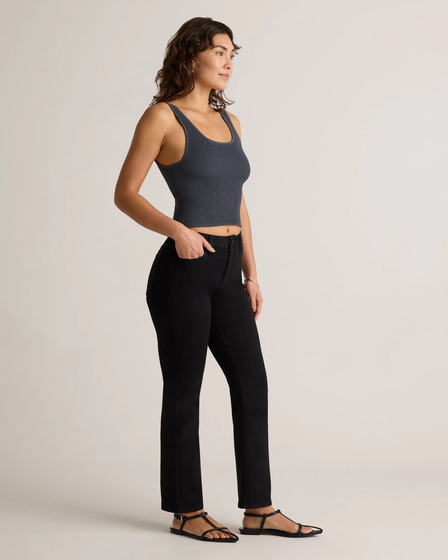 Bella Stretch Kick Flare Jeans - 24 / Deep Rinse