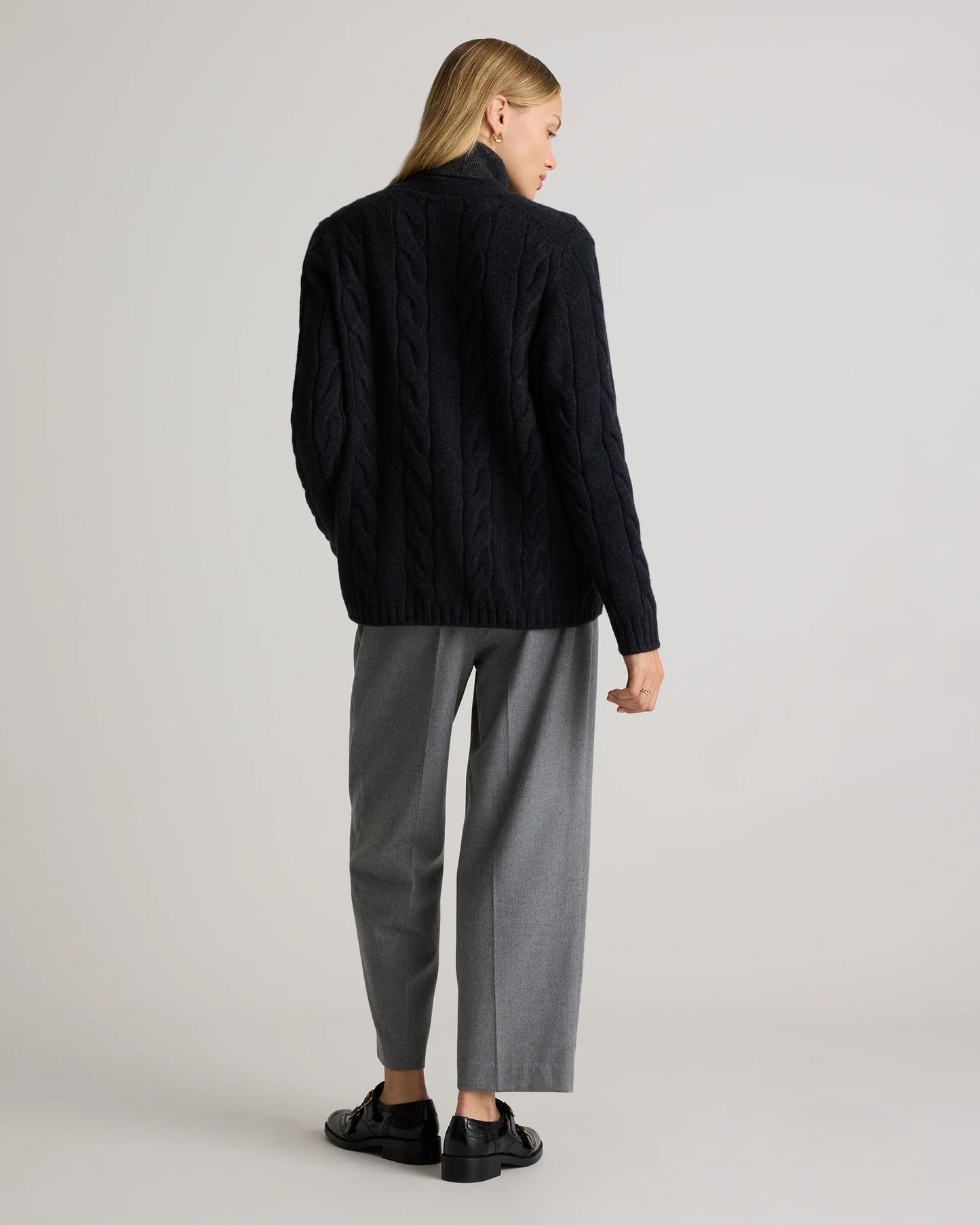 Luxe Baby Cashmere Cable Cardigan - XS / Pearled Ivory