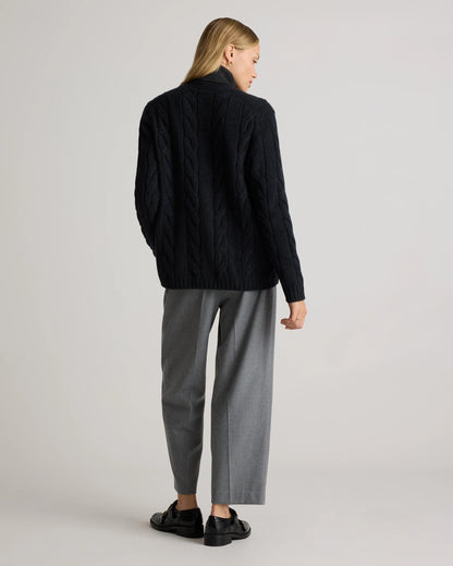Luxe Baby Cashmere Cable Cardigan - XS / Pearled Ivory