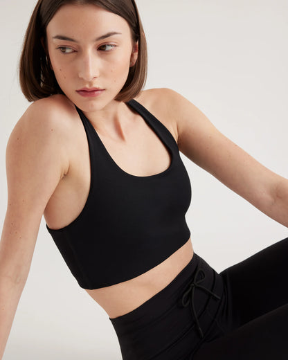 Ultra-Form Scoop Neck Longline Bra - XS / Black Camo