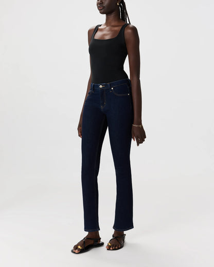 Luna Stretch Slim Straight Jeans - 24 / Black