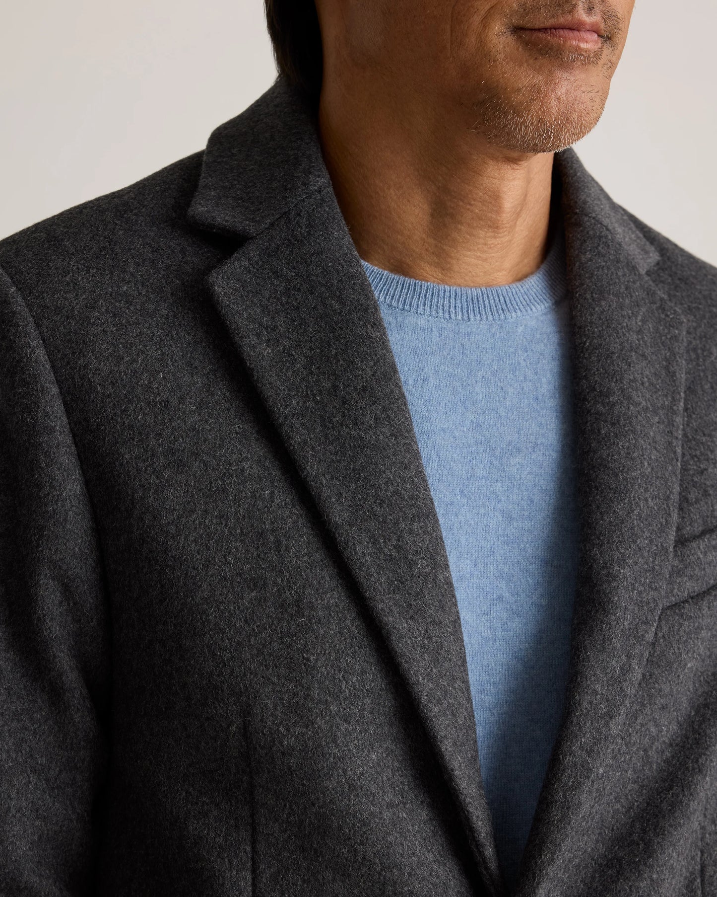 Italian Wool Overcoat - S / Heather Charcoal