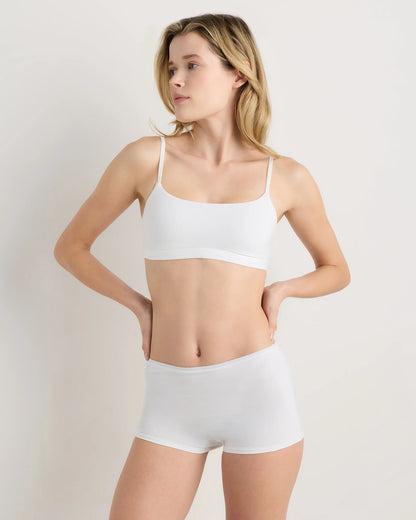 Organic Cotton Boyshort (6-pack) - XS / Black/Soft White/Ocean