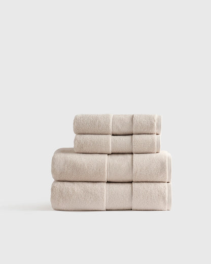 Classic Organic Turkish Cotton Bath Bundle (4 pieces) - One Size / White