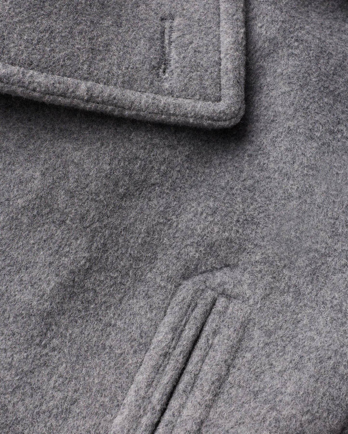 Wool Cashmere Peacoat - XS / Heather Charcoal