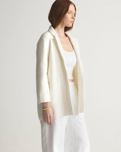 100% Organic Cotton Knit Blazer - XS / Heather Dove Grey