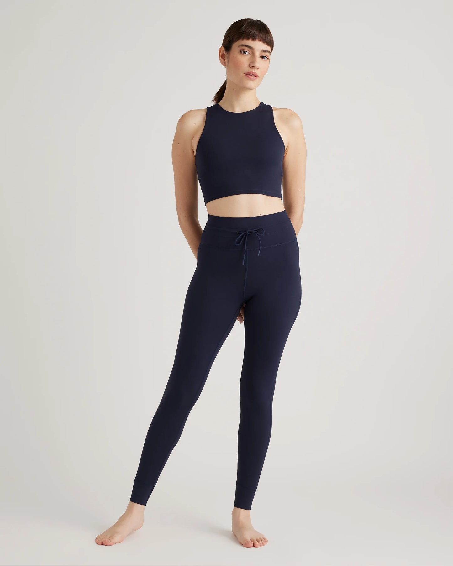 Ultra-Form Tie Waist High-Rise Legging - XS / Deep Navy