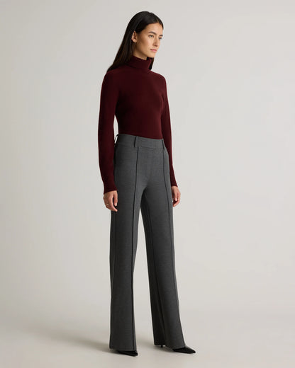 Ultra-Stretch Ponte Flare Leg Pants - XS / Charcoal