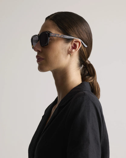 Ibiza Polarized Acetate Sunglasses - One Size / Amethyst Tortoise with Grey lens