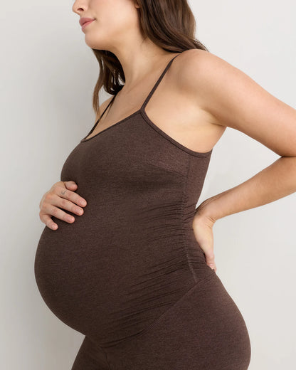 Ultra-Soft Maternity Jumpsuit - XS / Heather Black