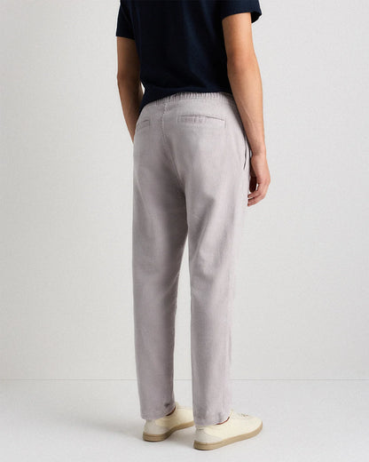 Organic Stretch Corduroy Drawstring Trousers - S / Storm Blue