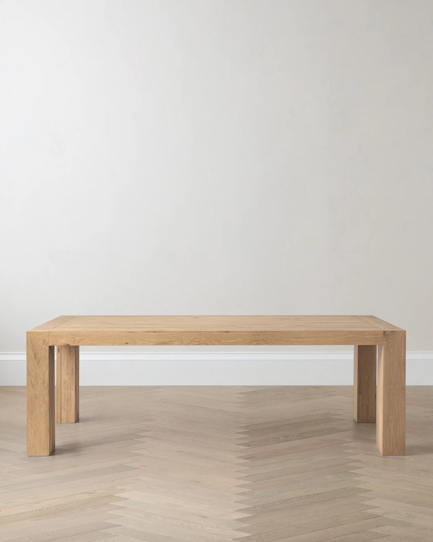 Reclaimed Oak Parsons Dining Table - One Size / Weathered Oak