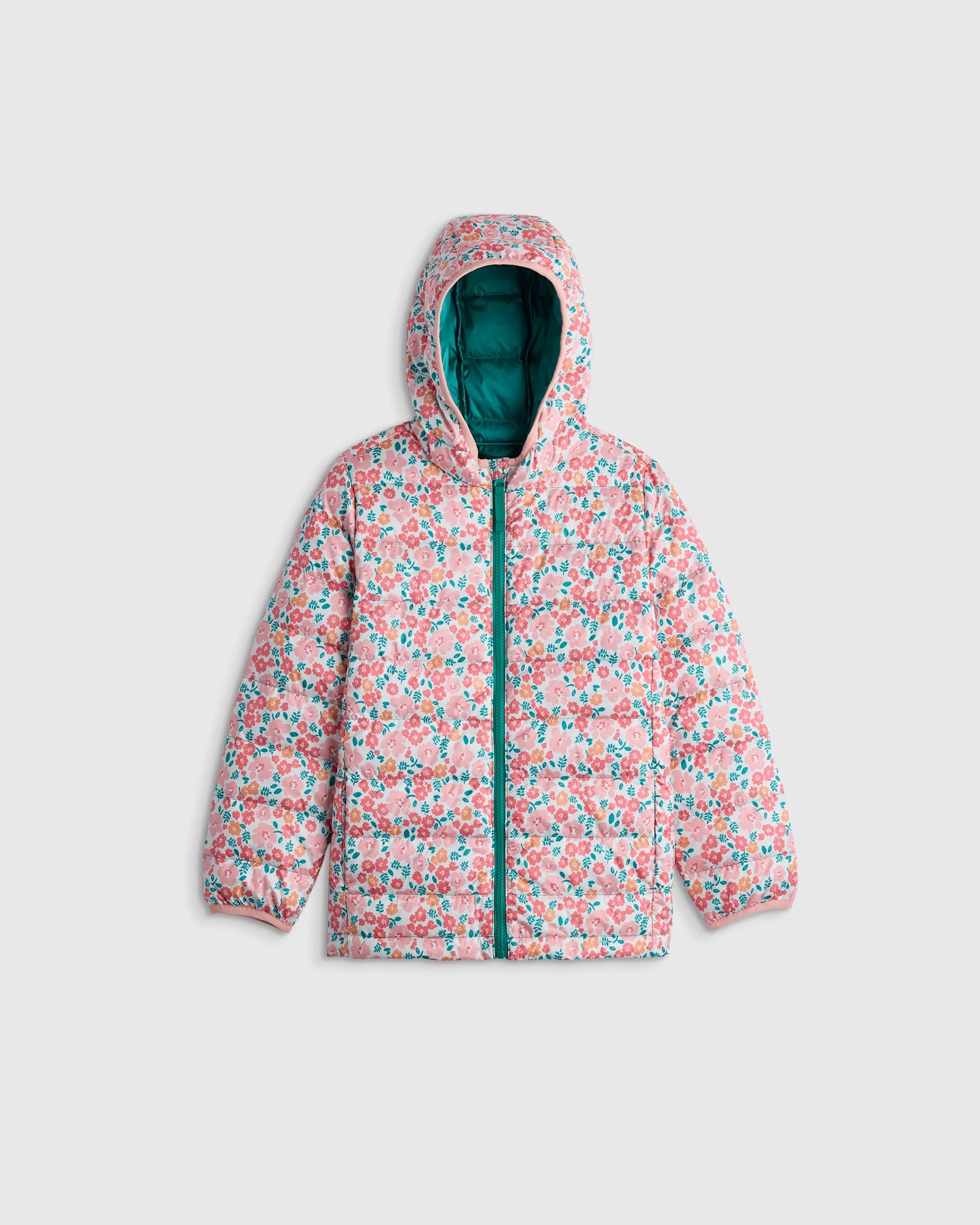 Lightweight Down Hooded Puffer Jacket - 2T / Tidepool