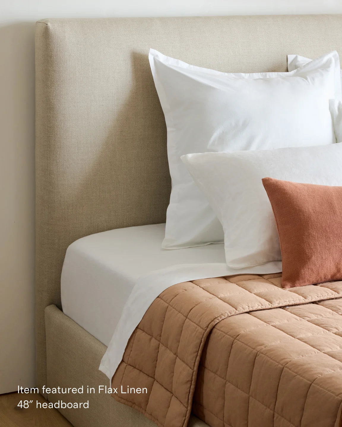 100% Linen Square Bed - Full / Canvas