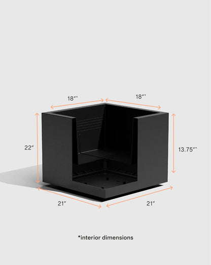 Block Series All Weather Square Planter by Veradek - One Size / Black