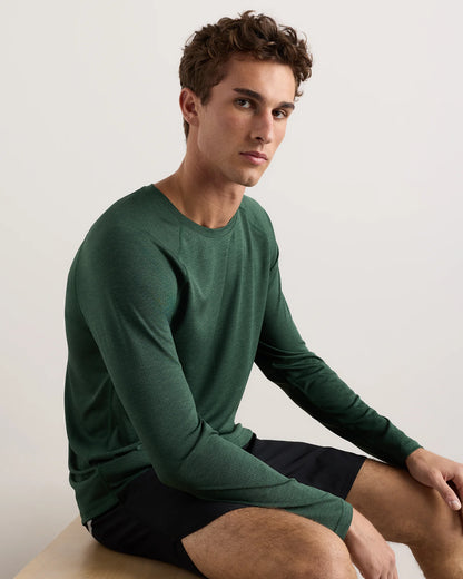 Mesh Performance Training Long Sleeve Tee - S / Heather Navy