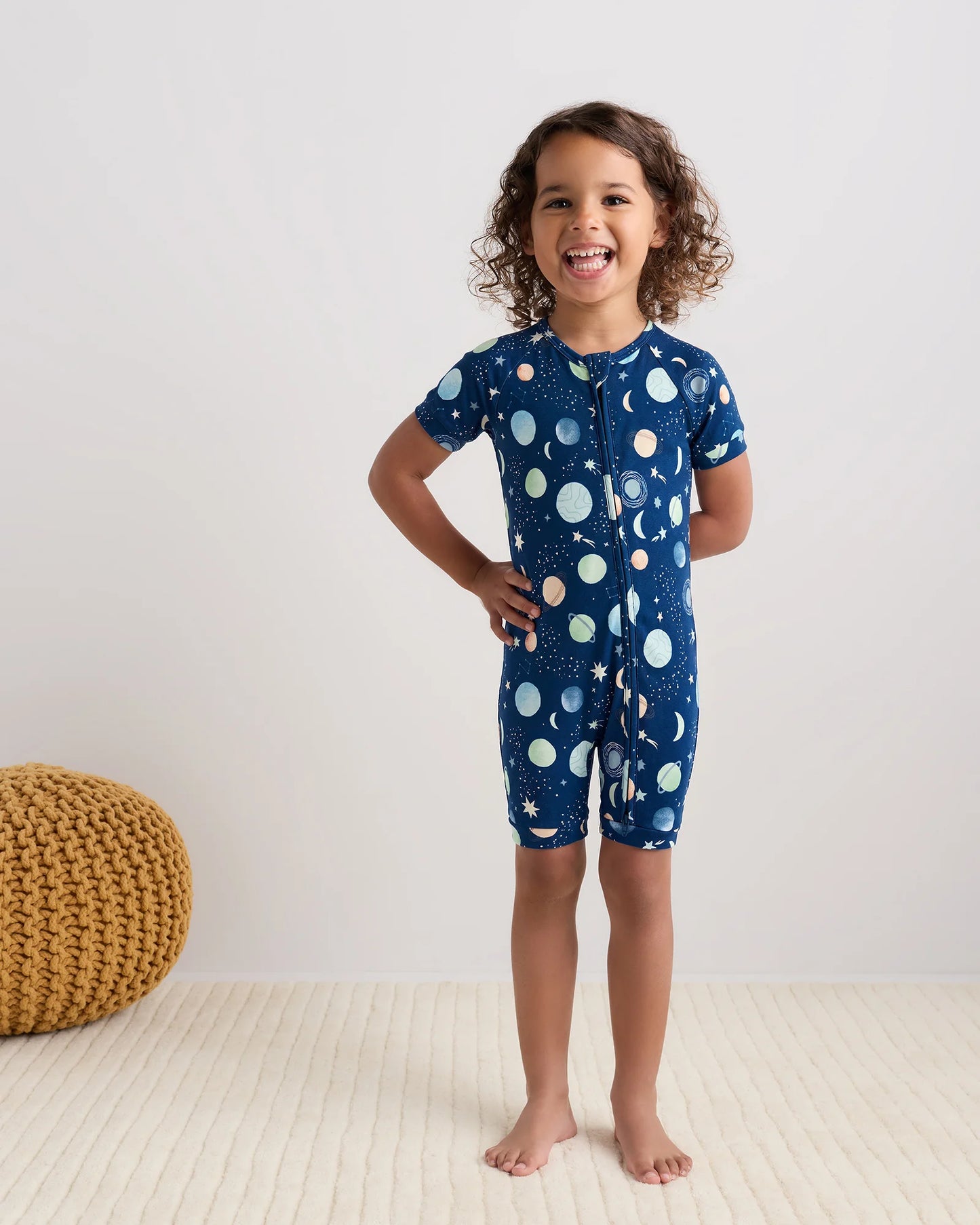 Bamboo Shortie Onesie Pajama - 2T / Sunshine