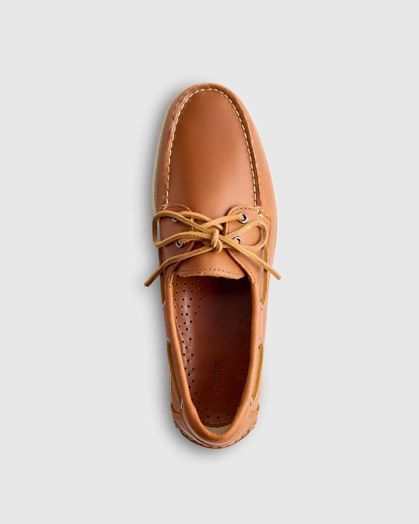 Water Resistant Leather Boat Shoe - 7 / Brunette