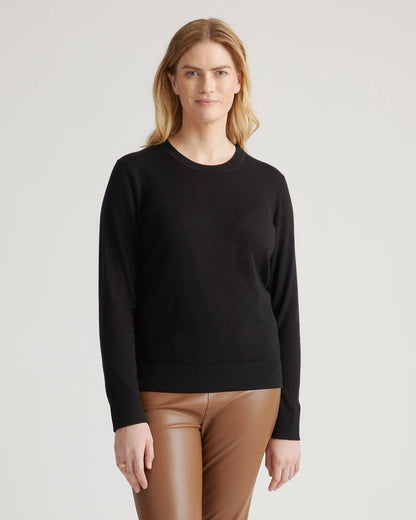 Lightweight Cotton Cashmere Crew Sweater - XS / Mountain Spring Blue