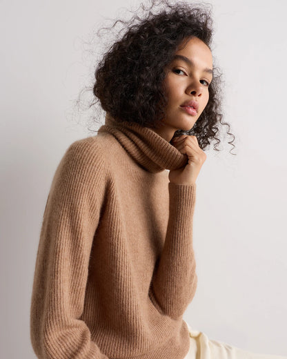 Lightweight Baby Alpaca Turtleneck - XS / Smoked Charcoal