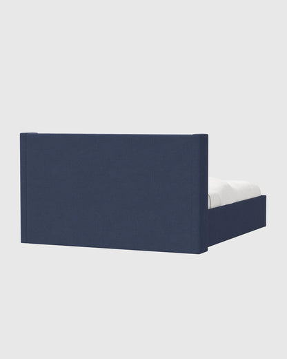 100% Linen Wingback Bed - Full / Canvas