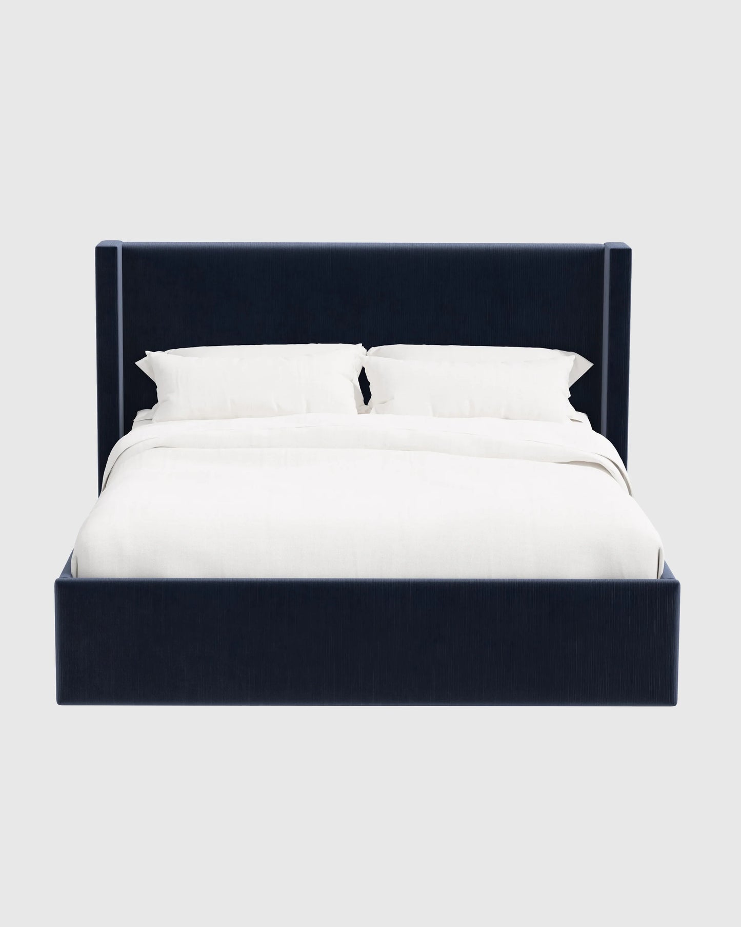 Wingback Bed in Performance Velvet - Full / Butterscotch
