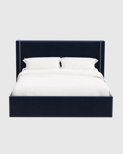 Wingback Bed in Performance Velvet - Full / Butterscotch