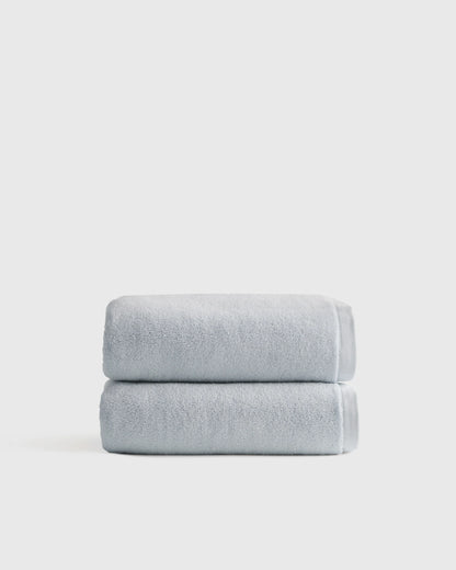 Plush Organic Turkish Cotton Bath Towel (Set of 2) - One Size / White