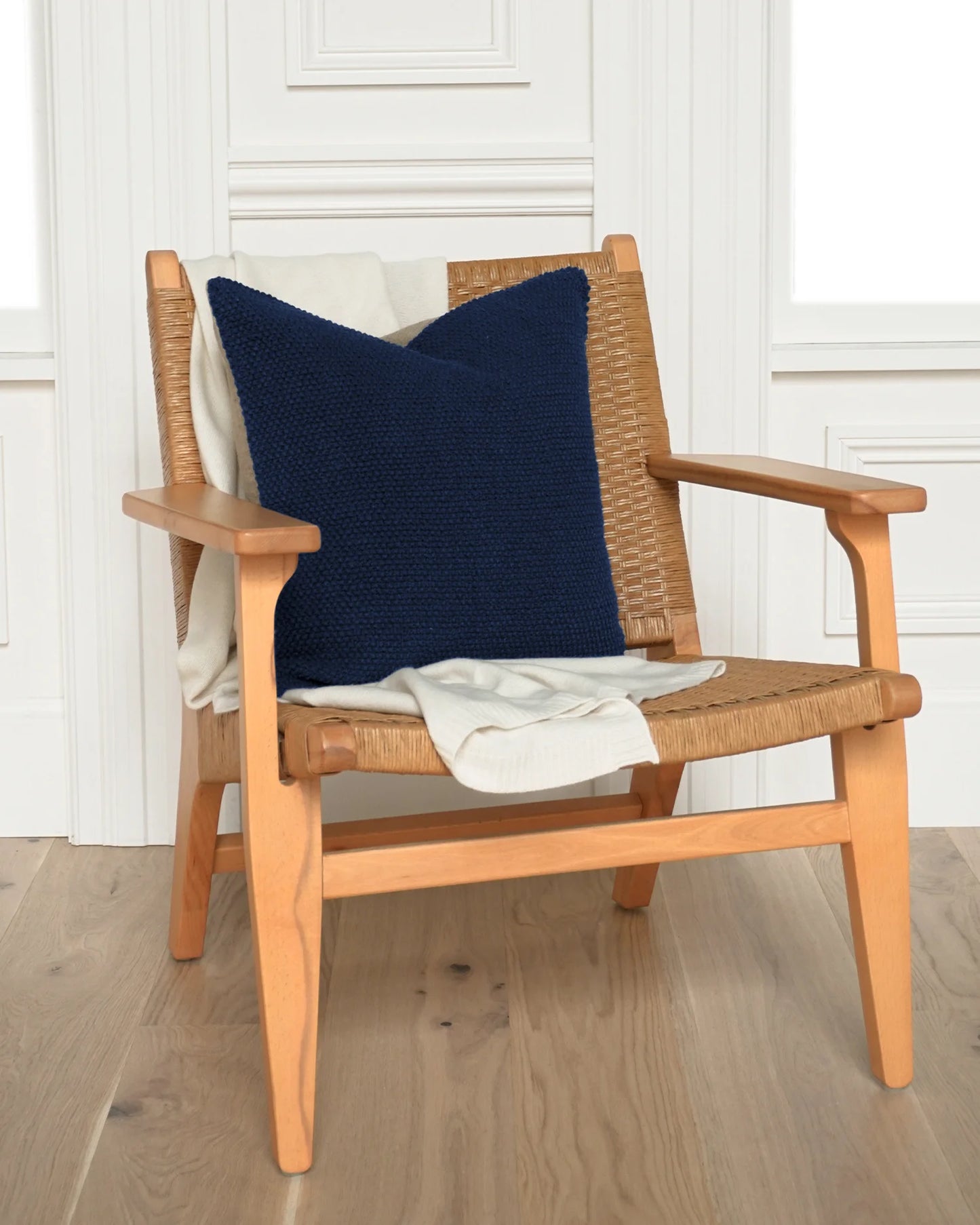 Textured Cotton Pillow Cover - Individual / Indigo